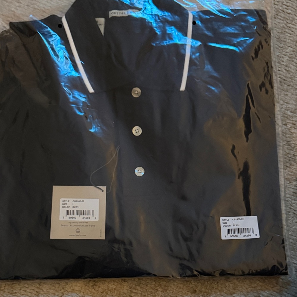 Cutter & Buck Black Polo Shirt